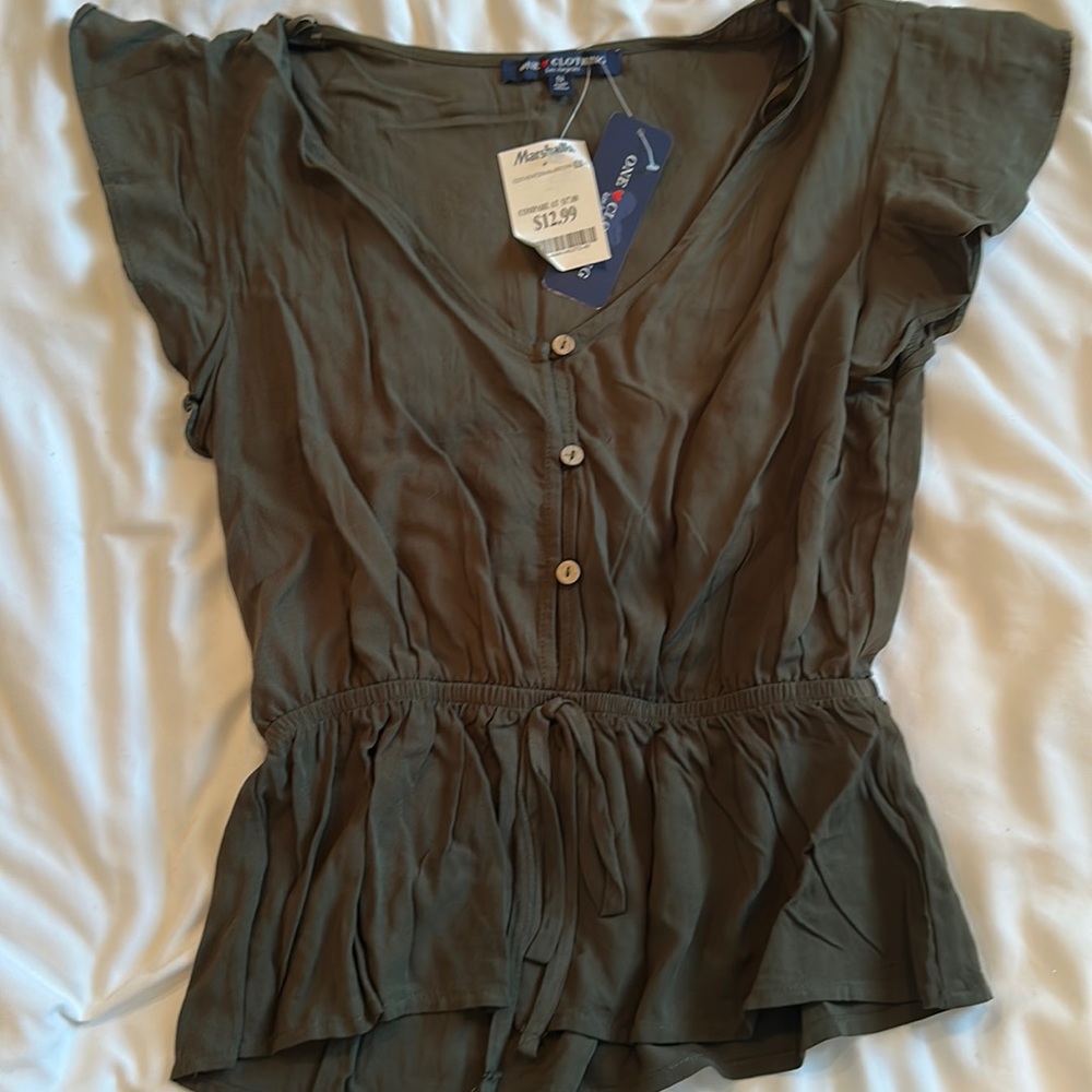 Dark Green Blouse